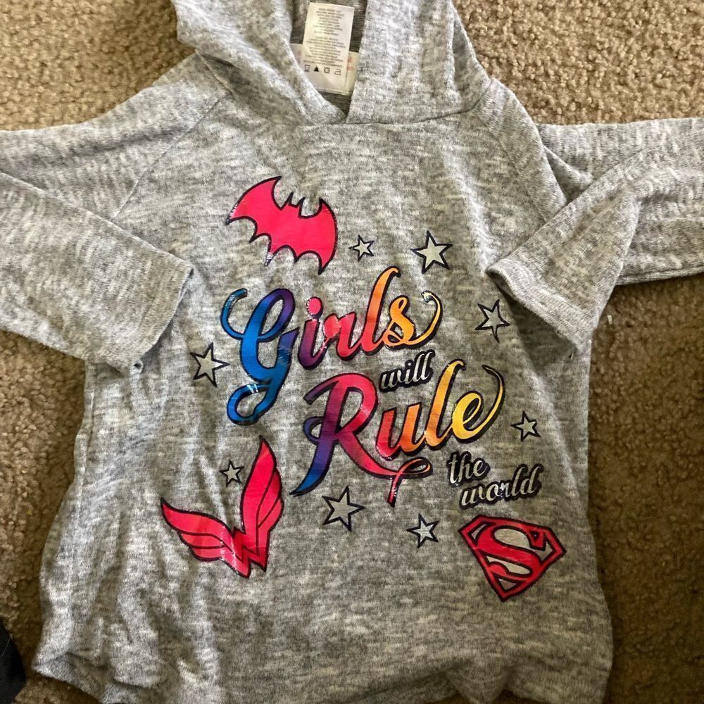 Girls DC SuperHero Girls Will Rule The World Thin Hoodie Sweatshirt